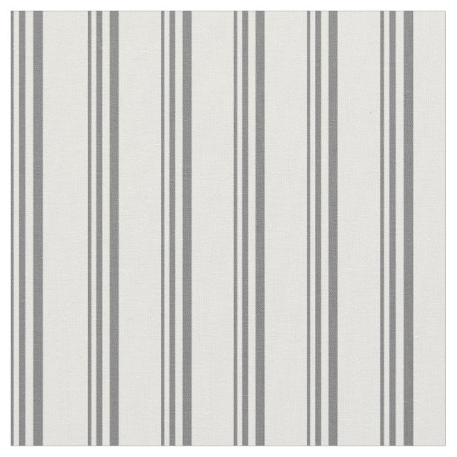 Dim Grey and White Lines Fabric (Close Up)