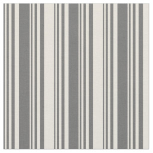 Dim Grey & Beige Stripes Pattern Fabric