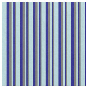 Dim Grey, Blue, and Powder Blue Coloured Lines Fabric