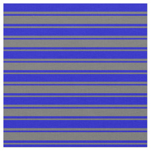 Dim Grey & Blue Coloured Striped/Lined Pattern Fabric