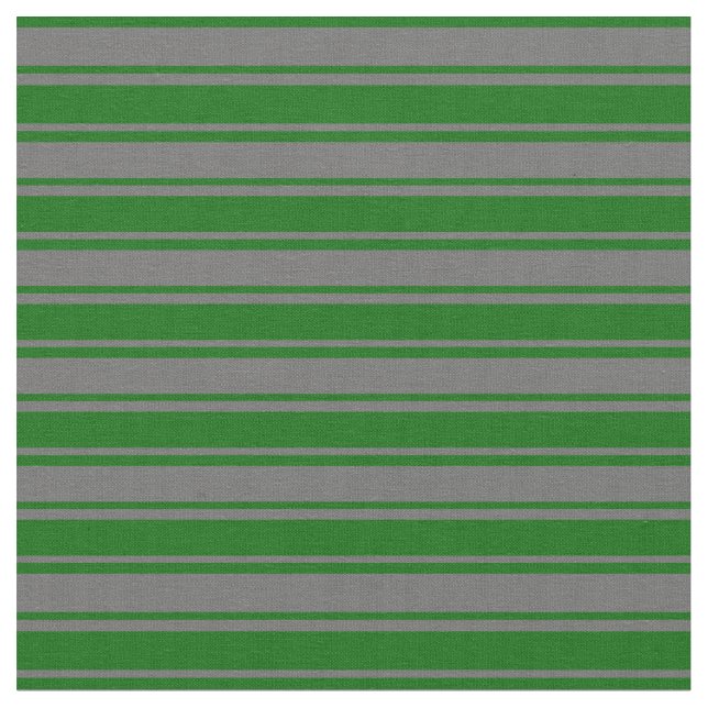 Dim Grey & Dark Green Coloured Lines Fabric (Close Up)