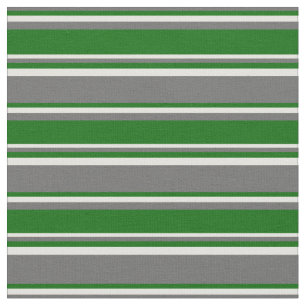Dim Grey, Dark Green & Light Yellow Coloured Lines Fabric