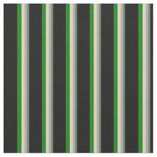 Dim Grey, Dark Sea Green, Pink, Green & Black Fabric