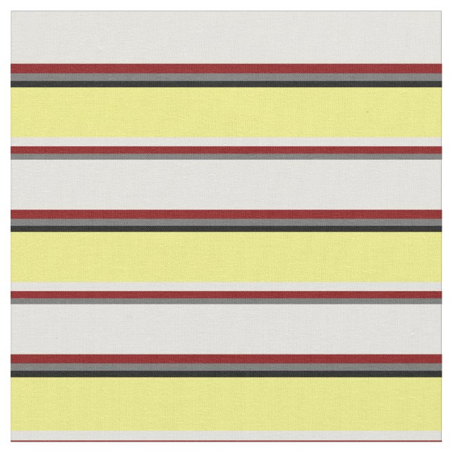 Dim Grey, Maroon, Light Yellow, Yellow, and Black Fabric (Close Up)