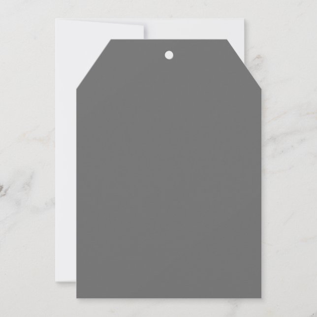 Dim Grey Tag Invitation (Front)