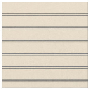 Dim Grey & Tan Stripes Pattern Fabric