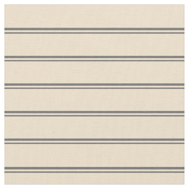 Dim Grey & Tan Stripes Pattern Fabric (Close Up)