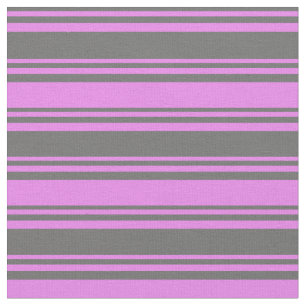 Dim Grey & Violet Coloured Lines/Stripes Pattern Fabric
