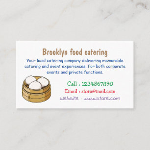 Dim sum cartoon illustration business card