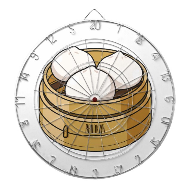 Dim sum cartoon illustration  dartboard (Front)