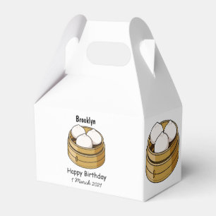 Dim sum cartoon illustration  favour box