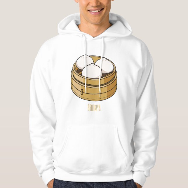 Dim sum cartoon illustration hoodie (Front)