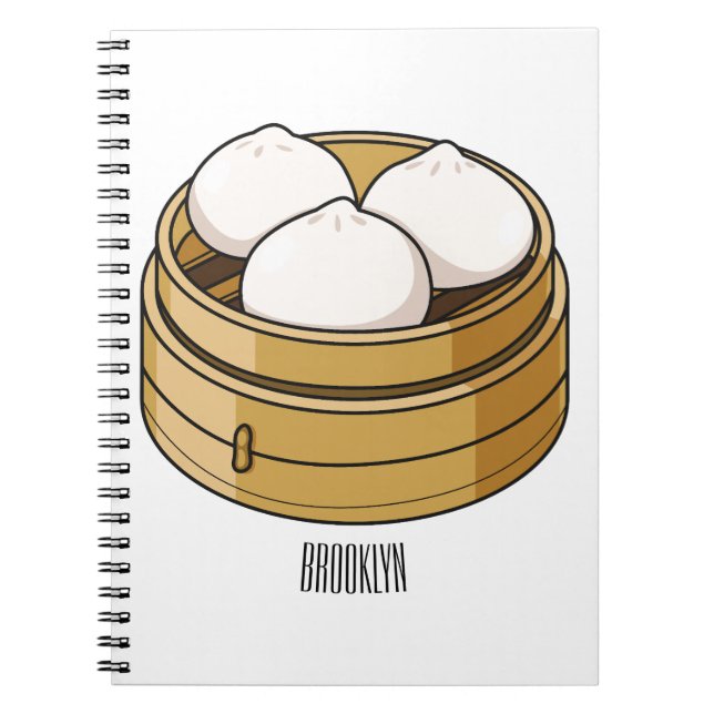 Dim sum cartoon illustration notebook (Front)