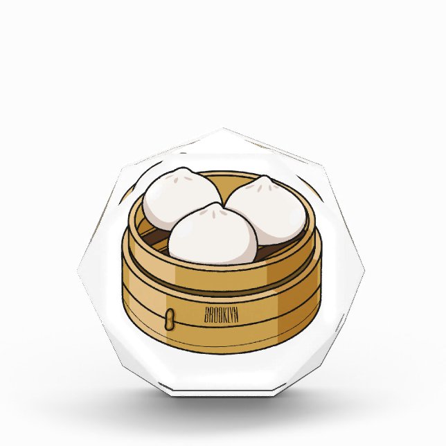 Dim sum cartoon illustration photo block (Front)