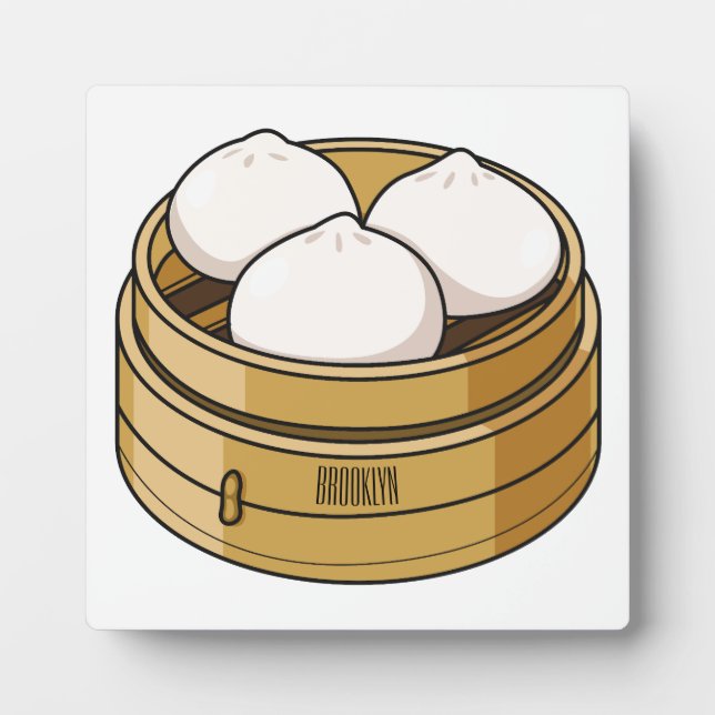 Dim sum cartoon illustration plaque (Front)