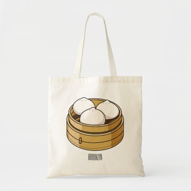 Dim sum cartoon illustration tote bag (Front)