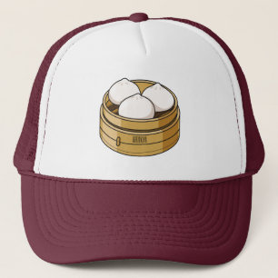 Dim sum cartoon illustration trucker hat