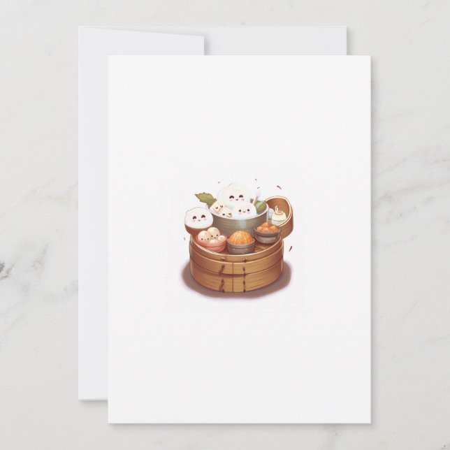 Dim sum, food themed invitation (Front)