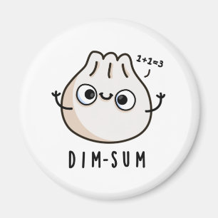 Dim-sum Funny Dimsum Math Pun  Magnet