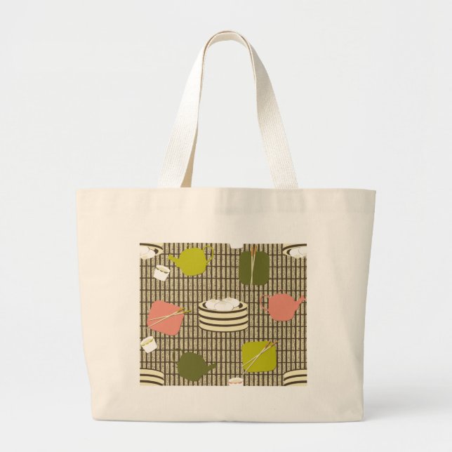 Dim Sum Large Tote Bag (Front)
