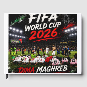 Dima Maghreb 2026 Morocco Football Fan Poster Guest Book