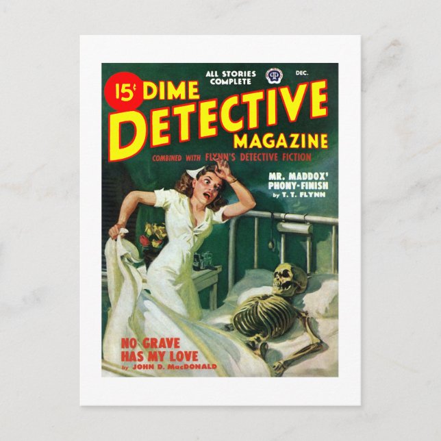 Dime Detective Magazine (Dec, 1948) Postcard (Front)
