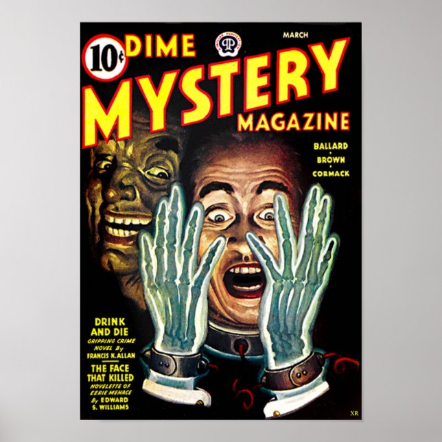 Dime Mystery Novel -- Scary Hands Poster (Front)