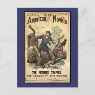Dime Novel Kit Carson Postcard