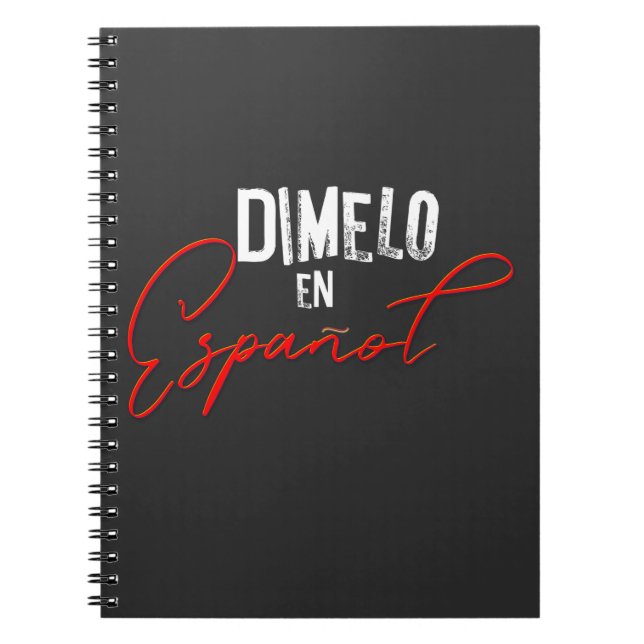 Dimelo En Espanol Spanish Bilingual Teacher and  Notebook (Front)