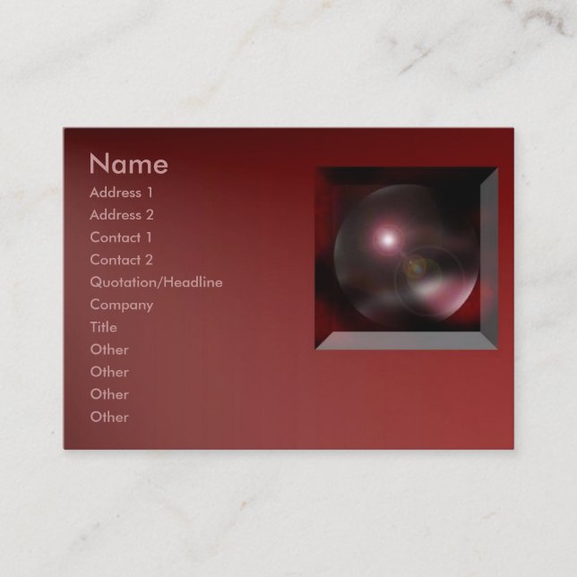 Dimension Profile Card (Front)