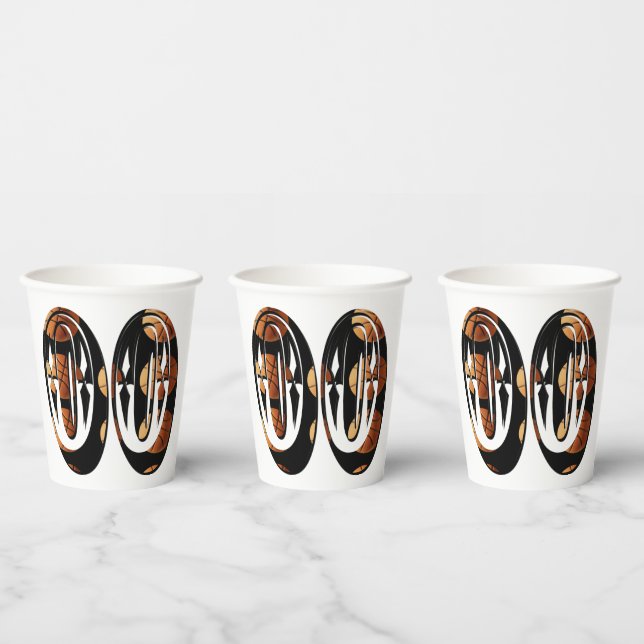 Dimensional Basketball Players Number 00,  Paper Cups (Multi)