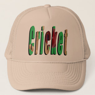 Dimensional Cricket Picture Logo, Trucker Hat