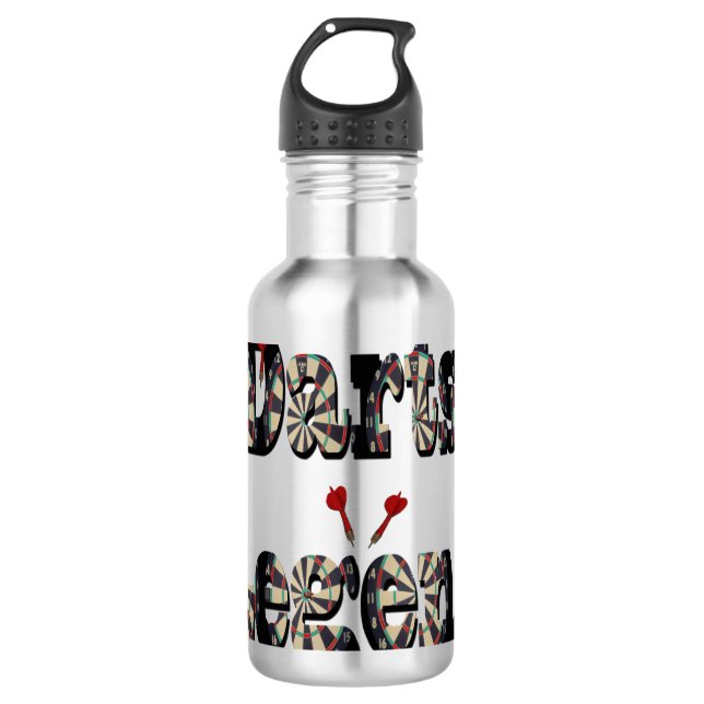 Dimensional Darts Legend Picture Logo,   710 Ml Water Bottle (Front)