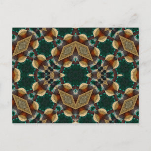 Dimensional Green Postcard