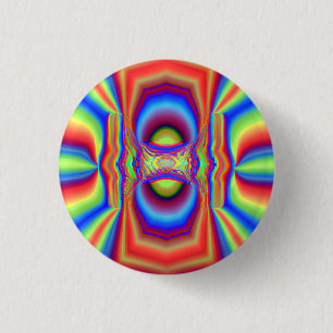 Dimensional Intersection Digital Art 3 Cm Round Badge