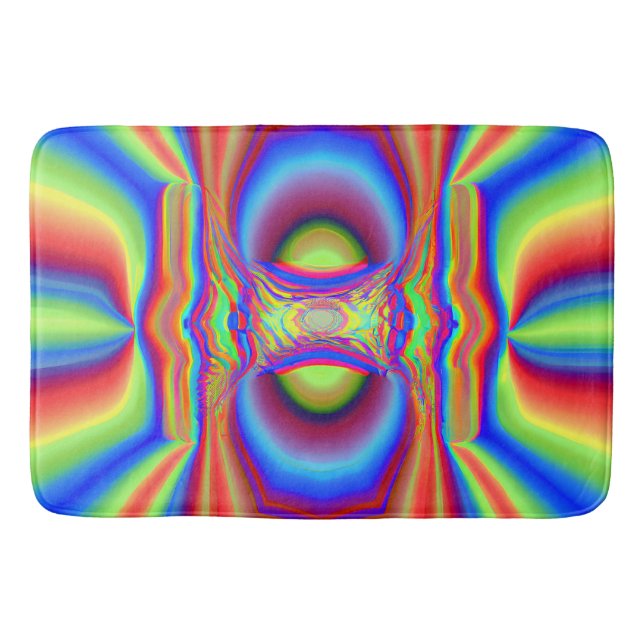 Dimensional Intersection Digital Art Bath Mat (Front)