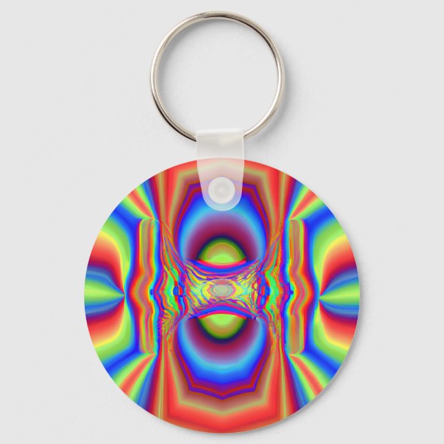 Dimensional Intersection Digital Art Key Ring (Front)