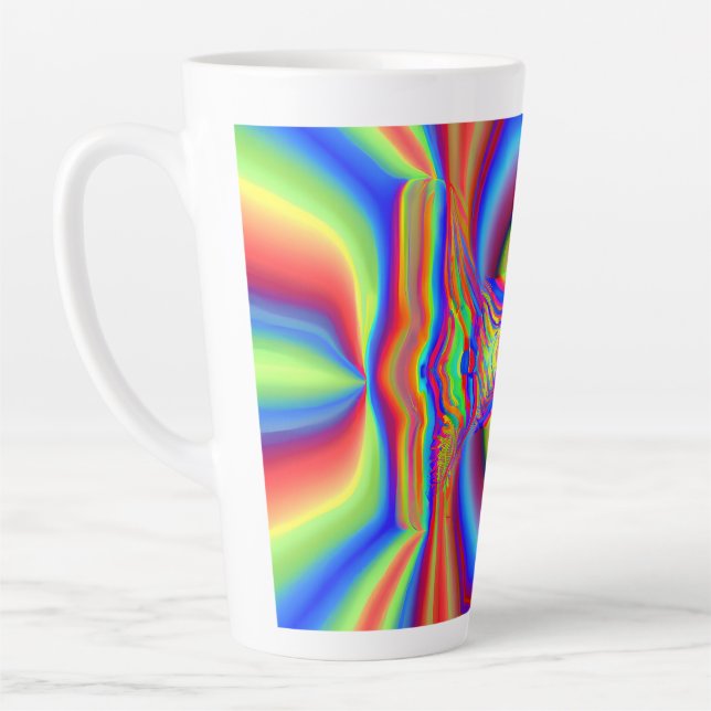 Dimensional Intersection Digital Art Latte Mug (Left)