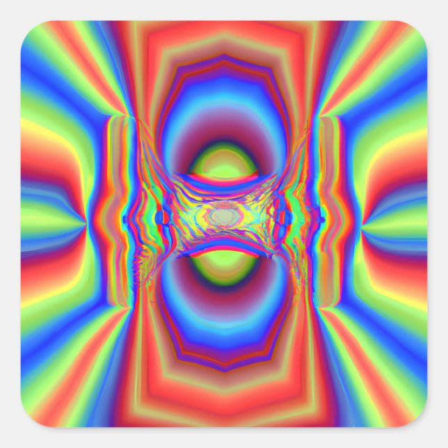 Dimensional Intersection Digital Art Square Sticker (Front)