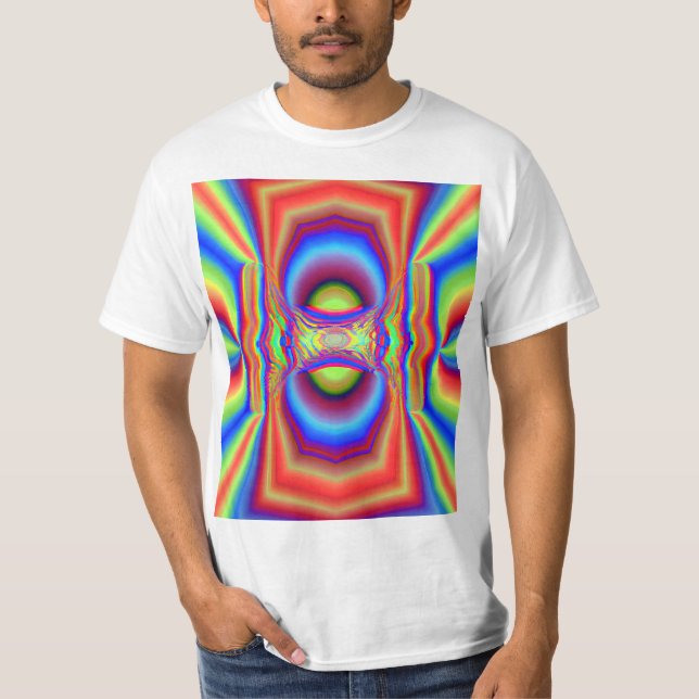 Dimensional Intersection Digital Art T-Shirt (Front)