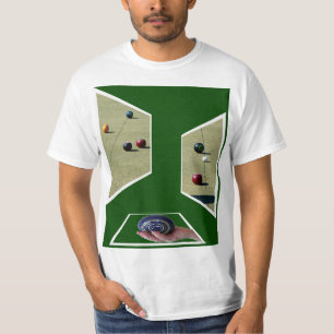 Dimensional Lawn Bowls Design, T-Shirt