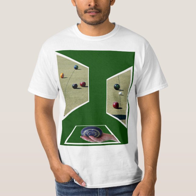 Dimensional Lawn Bowls Design, T-Shirt (Front)