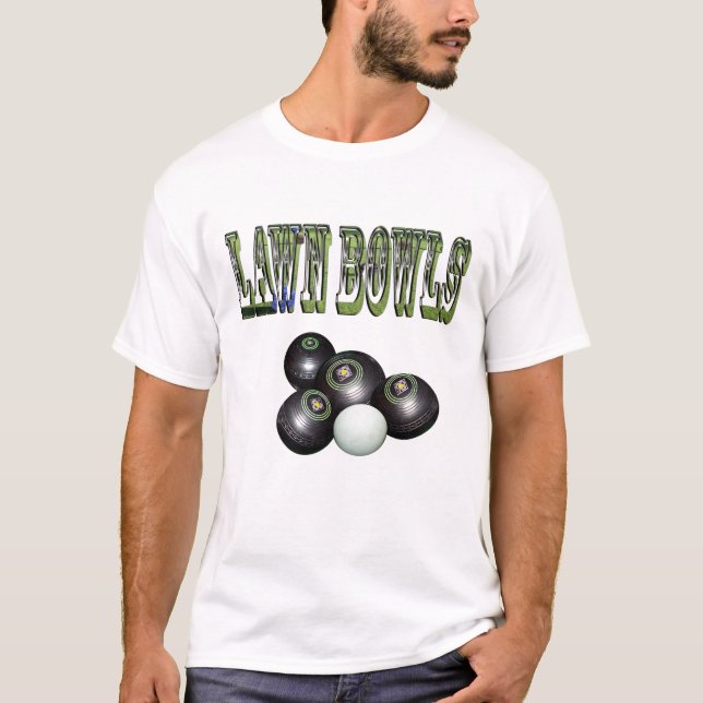 Dimensional Lawn Bowls Name And Bowls, Tshirt (Front)