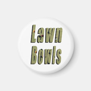 Dimensional Lawn Bowls Picture Logo, Magnet
