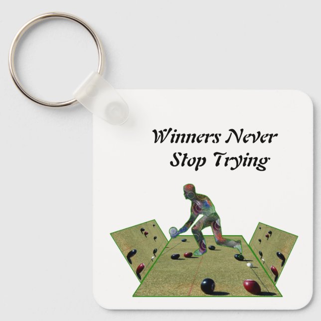 Dimensional Lawn Bowls Winners, Key Ring (Front)