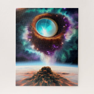 Dimensional portal to otherworldly dark universe jigsaw puzzle
