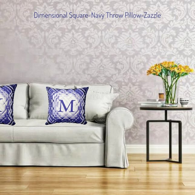 Dimensional Square-Navy-M Cushion (Creator Uploaded)