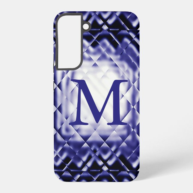 Dimensional Square-Navy-M Samsung Galaxy S22+ Case (Back)
