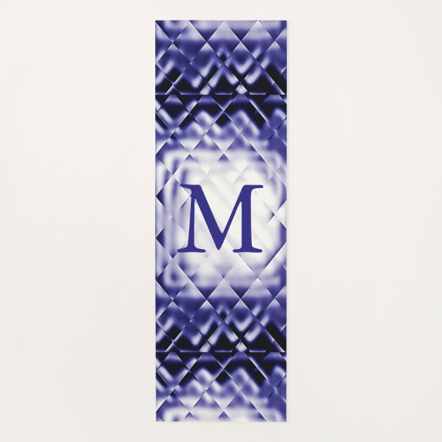 Dimensional Square-Navy-M Yoga Mat (Front)