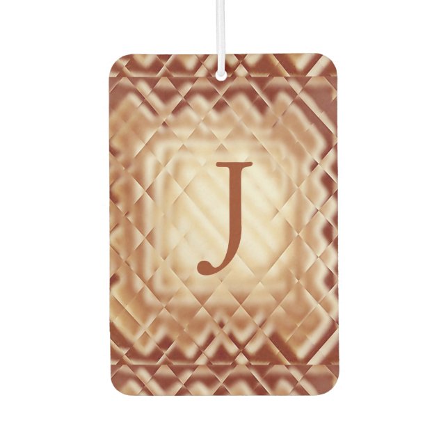 Dimensional Square-Red-JS Air Freshener (Front)